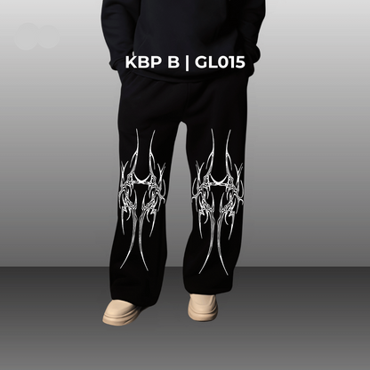 MUTATION UNISEX BOOTCUT FIT BAGGY PANTS