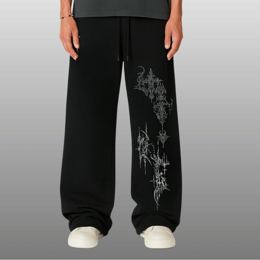 BLACK DAWN UNISEX STRAIGHT FIT BAGGY PANTS