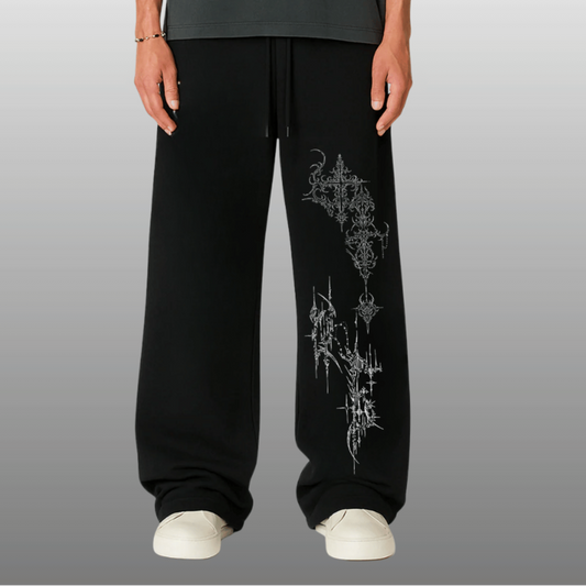 BLACK DAWN UNISEX STRAIGHT FIT BAGGY PANTS