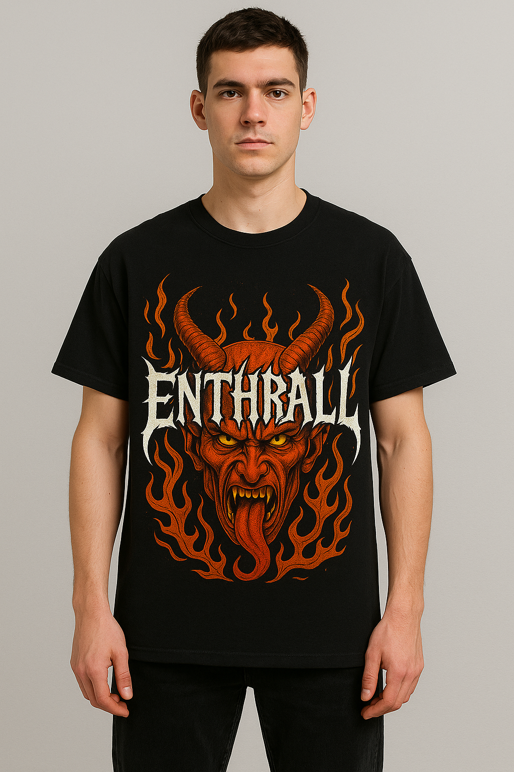"HELLFIRE DRIP Enthrall" OVERSIZED T-SHIRT