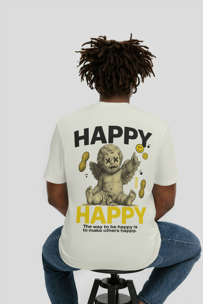 'X-HAPPY' OVERSIZED T SHIRT